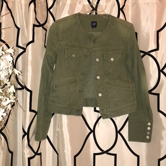 GAP Jackets & Blazers - PRICE DROP! Olive green jean jacket from the Gap
